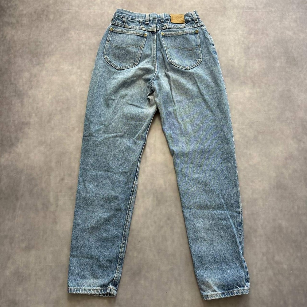 Lee High Waisted Mom Jeans‎ Womens Light Wash Vintage 90s Tapered Denim
